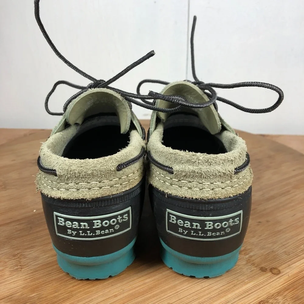 ll Bean moc Boots Womens 6 shoes green blue waterproof ankle boots